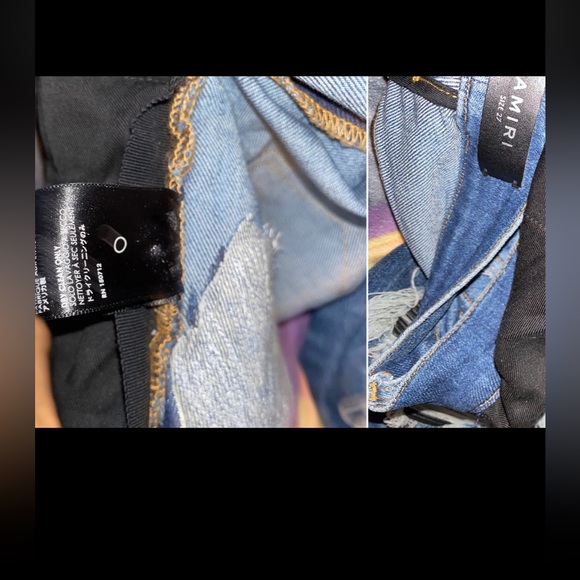 COPY - Brand new W tags Rare ladies AMIRI mx1 medium indigo ankle zipper leathe… - Picture 12 of 17